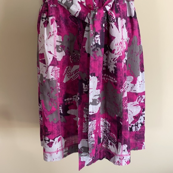 DNKY Jeans Flower Sun Dress Lined Drawstring Belt - Picture 4 of 12